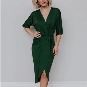 Baltic Born Mimi Midi Dress Hunter Green